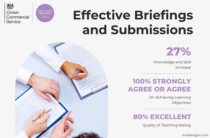 Effective briefings and submissions bespoke training key statistics