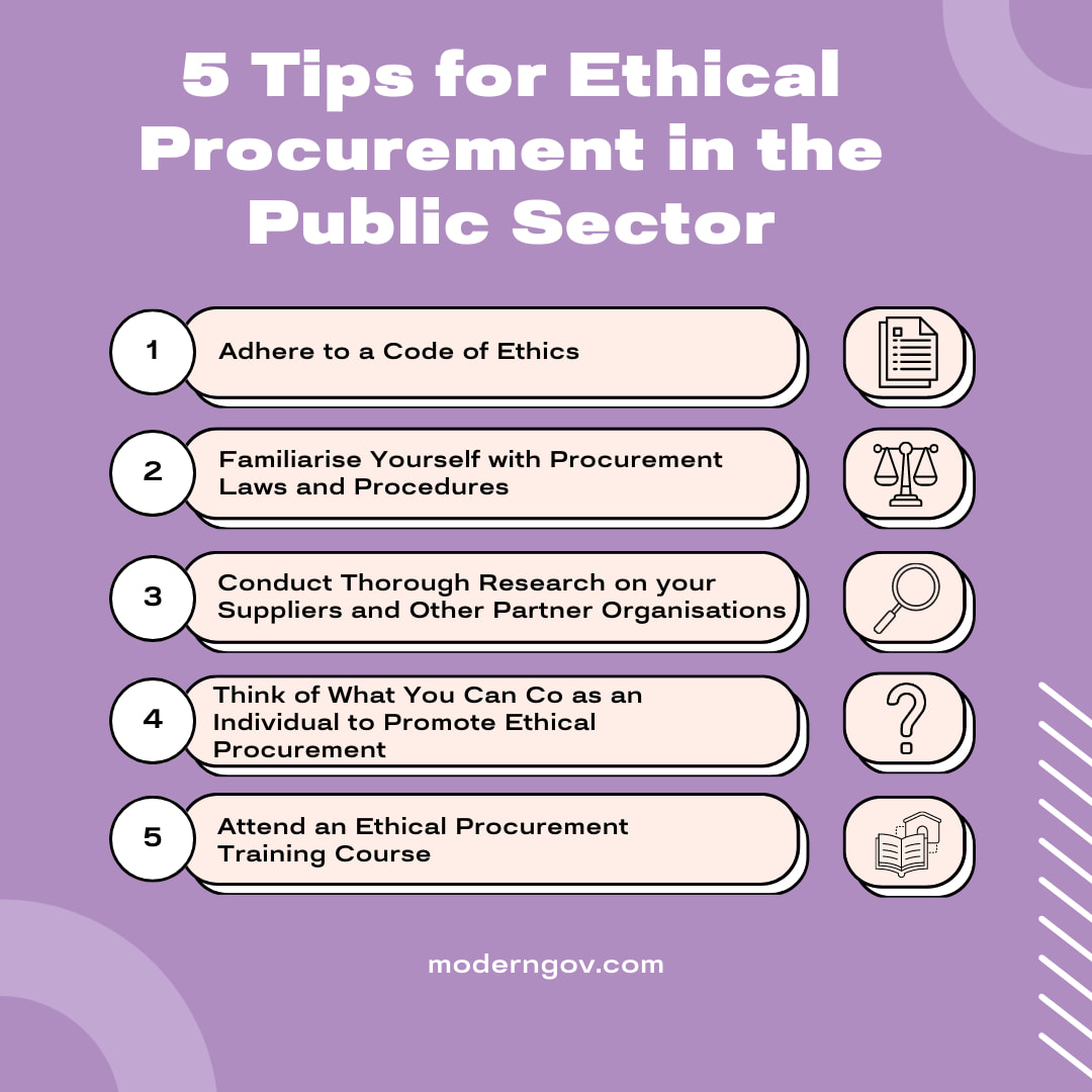 Ethical procurement tips for the public sector