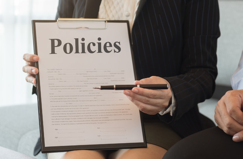 Person showing a policy and how Policy Implementation in the UK works